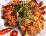 簡単ふわふわ！豆腐と納豆ヘルシーお好み焼作り方5写真