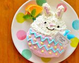 イースターエッグのくまうさぎキャラケーキ作り方9写真