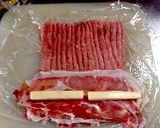チーズと生ハム包み薄切豚肉のグルグル焼き作り方2写真