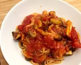 ベーコン抜き!トマトソースパスタ作り方4写真