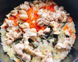 茅乃舎で鶏肉とわらびの炊き込みご飯(動画作り方11写真