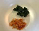 ほうれん草とキムチの卵焼き作り方1写真