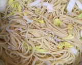 白菜としらすと明太子のパスタ作り方4写真