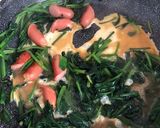 出汁が香る、にんにく入り！ほうれん草炒め作り方3写真