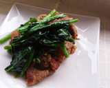 ほうれん草と豚肉の味噌マヨ炒め作り方5写真