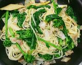 春のレシピ。たけのこと菜の花のパスタ作り方7写真