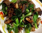 牛肉とセロリ椎茸甘辛炒め(^^)作り方2写真