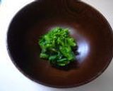 菜の花からし和えのお味噌汁♪作り方1写真