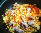 春さつまいもで♪春色キムチチャーハン炒飯作り方4写真