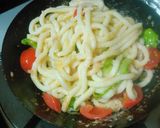 マヨソテー式チーズおこげ焼きうどん作り方7写真