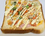 野菜ミックス＆ハム☆チーズ＆マヨトースト作り方2写真