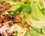 ♥鶏肉と春キャベツのごま味噌炒め♥作り方3写真