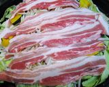 ホットプレートで薄切り豚と野菜蒸し！作り方4写真