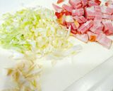 大好き居酒屋さんのガーリックチャーハン♡作り方1写真