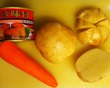 新じゃがとサバ缶煮作り方1写真
