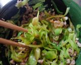 レンジで簡単！千切りキャベツで麻婆豆腐作り方2写真