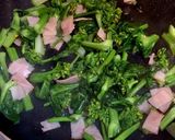菜花とベーコンの和風パスタ作り方2写真