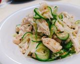 さっぱりヘルシー【蒸し鶏と胡瓜の酢の物】作り方4写真