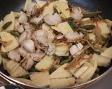 夕食♪美味♪筍と土筆ベビーホタテの炒め煮作り方4写真
