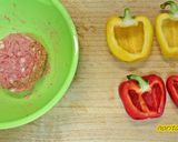 パプリカ２種カラフル肉詰め白だしさっと煮作り方4写真