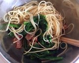 簡単！菜の花とベーコンの和風春パスタ♡作り方3写真