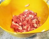 豚肉とネギno焼く春巻き作り方4写真