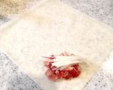 豚肉とネギno焼く春巻き作り方5写真