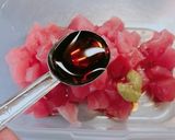 簡単！マグロと たたき長芋のやまかけ作り方4写真