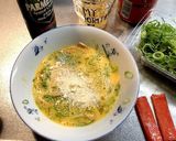 ビールが進む…ネギカニオムレツ！作り方1写真