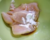 簡単！むね肉と椎茸と小松菜の醤油炒め作り方2写真