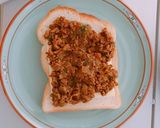 キーマカレーの目玉焼きトースト作り方2写真