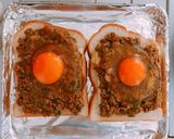 キーマカレーの目玉焼きトースト作り方3写真