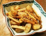シンプル♪　牛蒡と蒟蒻の煮物作り方12写真