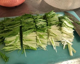 水菜とお揚げの梅干し和え作り方1写真