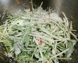 ほんのり甘い、水菜とコーンのかき揚げ。作り方1写真