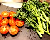 春到来！雪菜とホタルイカのパスタ作り方1写真