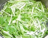 簡単！炙り筍と水菜のオリーブサラダ作り方1写真