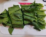 簡単！ほうれん草ソテーとろり卵のせ作り方1写真