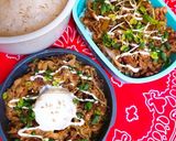 旨み増し！ニンニクの芽で豚丼(牛肉入り)作り方5写真