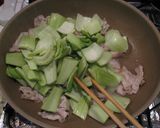 ✿チンゲン菜＆豚肉＆厚揚げのあんかけ炒め作り方3写真