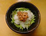 簡単昼食　レタスと納豆のおろしそば作り方6写真