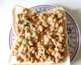 胡麻油香る納豆トースト作り方2写真