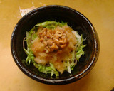 簡単昼食　レタスと納豆のおろしそば作り方7写真