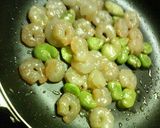 ✿そら豆とエビの❀簡単✿金のごまだれ炒め作り方4写真