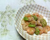 ✿そら豆とエビの❀簡単✿金のごまだれ炒め作り方7写真