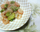 ✿そら豆とエビの❀簡単✿金のごまだれ炒め作り方8写真