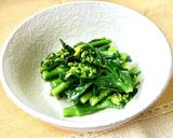 小松菜（菜花）の粒マスタード和え作り方5写真