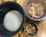 簡単『鶏肉の炊き込みご飯』作り方1写真
