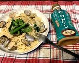 菜の花と魚介の味噌バターソースパスタ作り方8写真