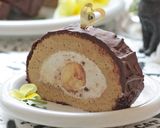 思いっきりチョコっ！バナナのロールケーキ作り方44写真